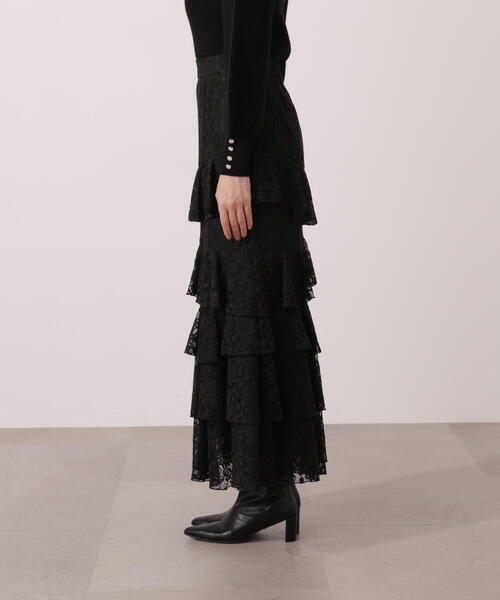 PROPORTION BODY DRESSING(プロポーションボディドレッシング)の「ランダムティアードレーススカート / 1215220011(スカート・レディース・ブラック/ホワイト系その他・MEDIUM/P/S)」の14枚目の写真