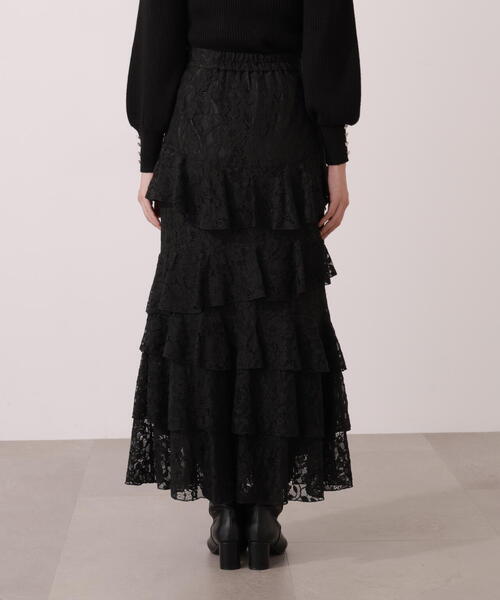 PROPORTION BODY DRESSING(プロポーションボディドレッシング)の「ランダムティアードレーススカート / 1215220011(スカート・レディース・ブラック/ホワイト系その他・MEDIUM/P/S)」の16枚目の写真