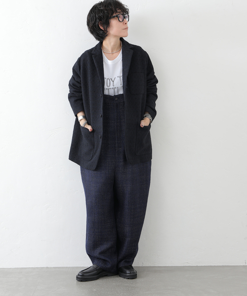 JOURNAL STANDARD LUXE(ジャーナルスタンダード ラックス)の「ツィード サスペンダーパンツ(サロペット/オーバーオール・レディース・ネイビー/ブラウン・FREE)」の20枚目の写真