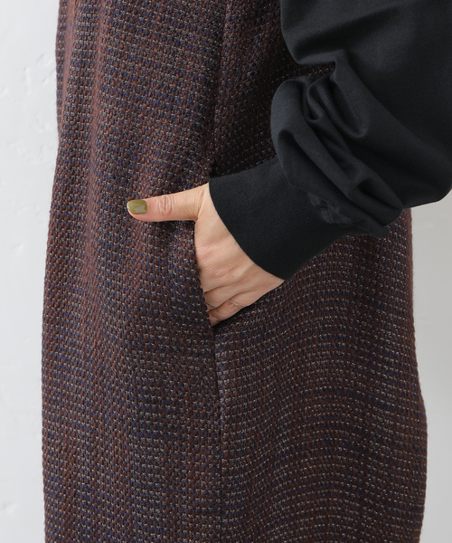 JOURNAL STANDARD LUXE(ジャーナルスタンダード ラックス)の「ツィード サスペンダーパンツ(サロペット/オーバーオール・レディース・ネイビー/ブラウン・FREE)」の13枚目の写真