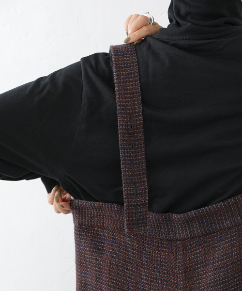 JOURNAL STANDARD LUXE(ジャーナルスタンダード ラックス)の「ツィード サスペンダーパンツ(サロペット/オーバーオール・レディース・ネイビー/ブラウン・FREE)」の11枚目の写真