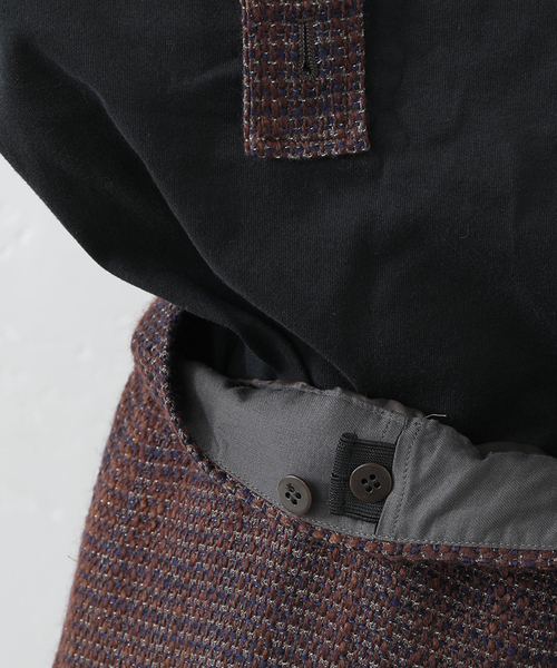 JOURNAL STANDARD LUXE(ジャーナルスタンダード ラックス)の「ツィード サスペンダーパンツ(サロペット/オーバーオール・レディース・ネイビー/ブラウン・FREE)」の9枚目の写真