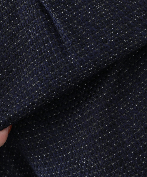 JOURNAL STANDARD LUXE(ジャーナルスタンダード ラックス)の「ツィード サスペンダーパンツ(サロペット/オーバーオール・レディース・ネイビー/ブラウン・FREE)」の3枚目の写真