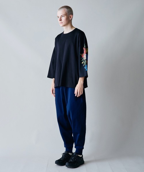 rehacer（レアセル）の「rehacer : Ease Sarouel Pants / イースサルエルパンツ（スウェットパンツ・メンズ・ネイビー/ブラック・LARGE/MEDIUM/SMALL）」の5枚目の写真