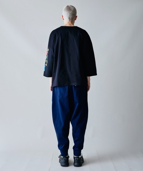 rehacer（レアセル）の「rehacer : Ease Sarouel Pants / イースサルエルパンツ（スウェットパンツ・メンズ・ネイビー/ブラック・LARGE/MEDIUM/SMALL）」の6枚目の写真