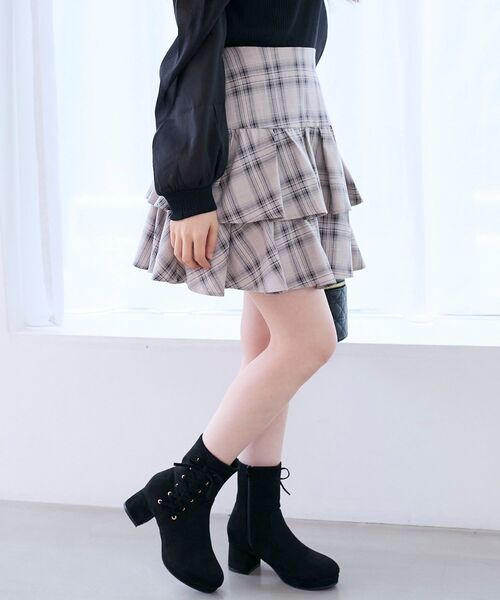 MAJESTIC LEGON（マジェスティックレゴン）の「サイドレースアップストレッチブーツ（ブーツ・レディース・ブラック系その他/アイボリー・MEDIUM/SMALL/X-LARGE/LARGE）」の11枚目の写真