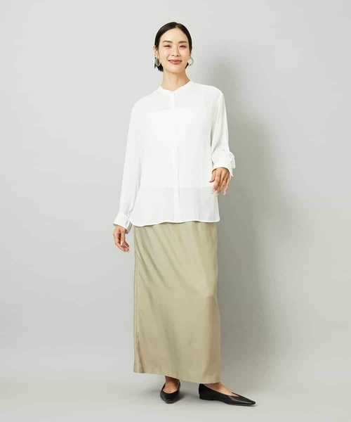 MICHEL KLEIN（ミッシェル・クラン）の「[セットアップ対応]ナロースカート（スカート・レディース・ベージュ/チャコールグレー・38）」の17枚目の写真