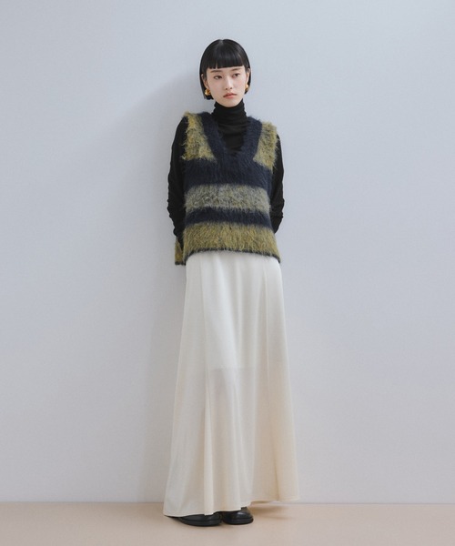 ADAM ET ROPE'（アダムエロペ）の「【WEB限定】ブラッシュドボーダーベスト（ベスト・レディース・ブルー系その他/ブラウン系その他・FREE）」の19枚目の写真