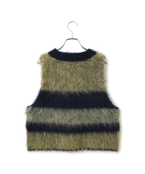 アダムエロペ　ブラッシュドボーダーベスト WEB限定】ブラッシュドボーダーベスト（ベスト）｜ADAM ET ROPE