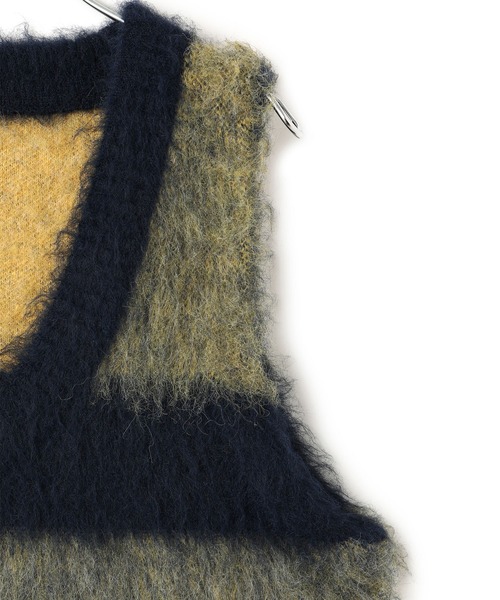 WEB限定】ブラッシュドボーダーベスト（ベスト）｜ADAM ET ROPE