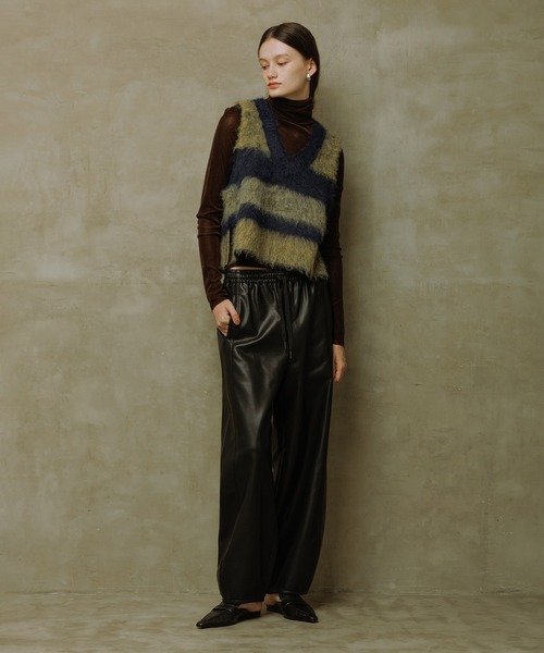 WEB限定】ブラッシュドボーダーベスト（ベスト）｜ADAM ET ROPE