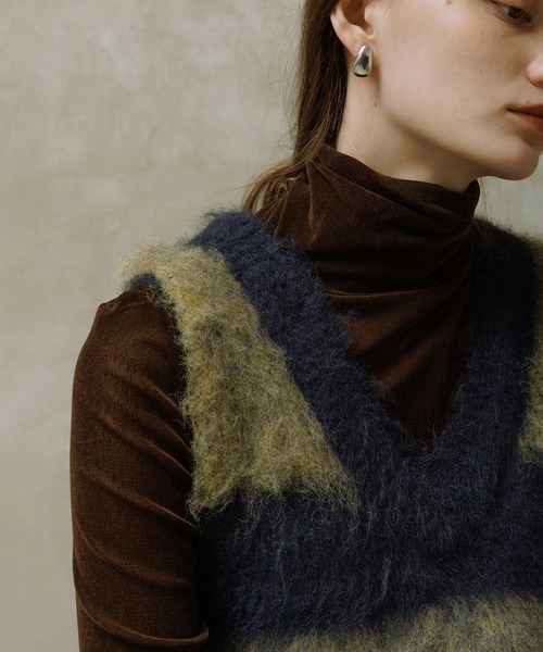 WEB限定】ブラッシュドボーダーベスト（ベスト）｜ADAM ET ROPE