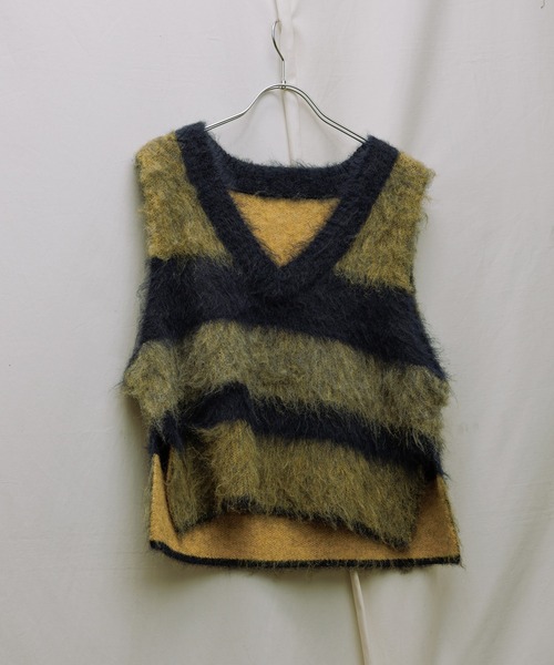 早いもの勝ち‼️ADAM ET ROPE' ボーダーニットベスト 早いもの勝ち‼️ADAM ET ROPE' ボーダーニットベスト