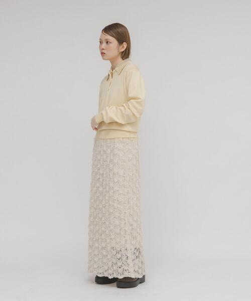 KBF(ケイビーエフ)の「チュールレイヤードニットシャツ(ニット/セーター・レディース・ピンク/アイボリー/ブラウン系その他・ONE)」の10枚目の写真