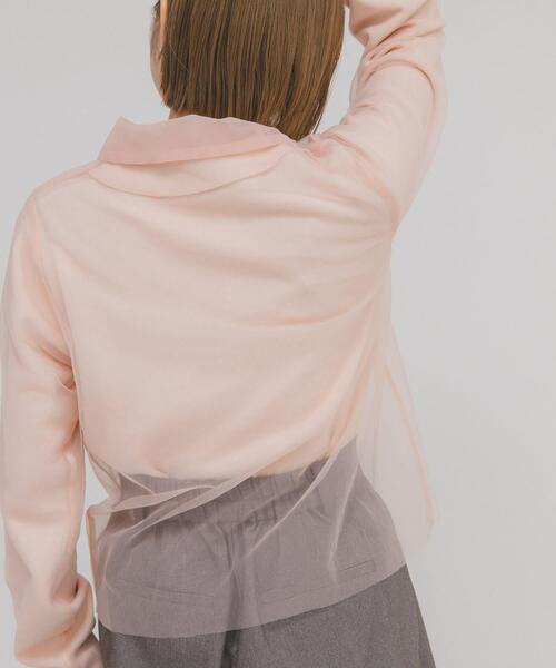 KBF(ケイビーエフ)の「チュールレイヤードニットシャツ(ニット/セーター・レディース・ピンク/アイボリー/ブラウン系その他・ONE)」の14枚目の写真