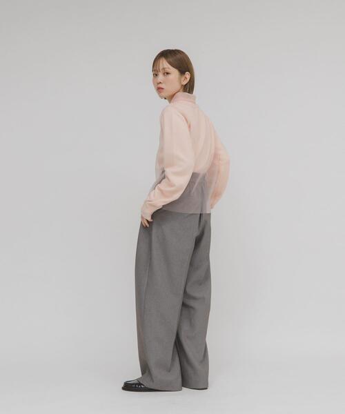 KBF(ケイビーエフ)の「チュールレイヤードニットシャツ(ニット/セーター・レディース・ピンク/アイボリー/ブラウン系その他・ONE)」の18枚目の写真