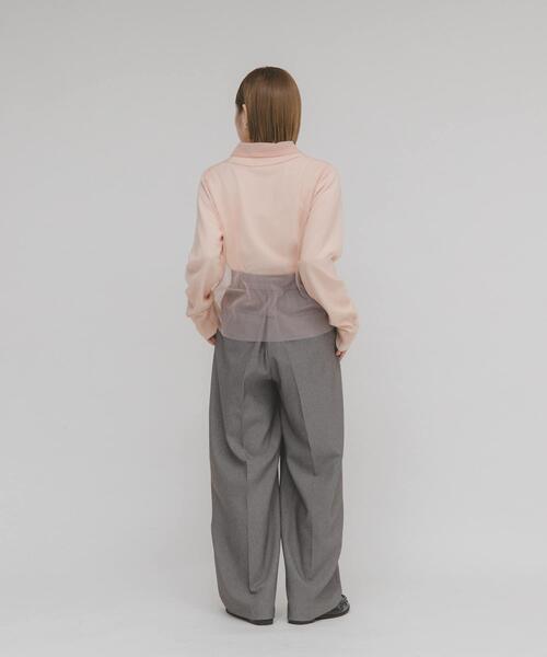 KBF(ケイビーエフ)の「チュールレイヤードニットシャツ(ニット/セーター・レディース・ピンク/アイボリー/ブラウン系その他・ONE)」の19枚目の写真