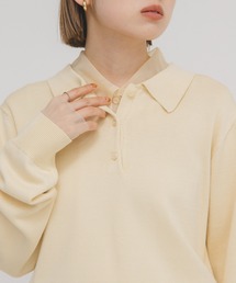 KBF | チュールレイヤードニットシャツ(ニット/セーター)