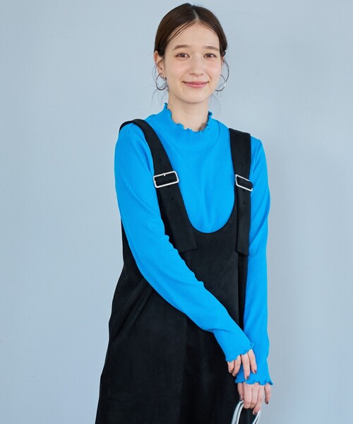 coen(コーエン)の「【定番/再入荷/新色登場】メロータートルネックロンT(Tシャツ/カットソー・レディース・ブラウン/ライム/その他1/コバルトブルー/オフホワイト/ブラック/クリーム/その他2/ターコイズブルー/ダークブラウン・L/M)」の11枚目の写真