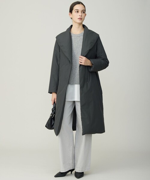 ADS ダウン ショールカラーロングコート（ダウンジャケット/コート