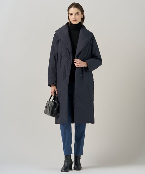 ADS ダウン ショールカラーロングコート（ダウンジャケット/コート