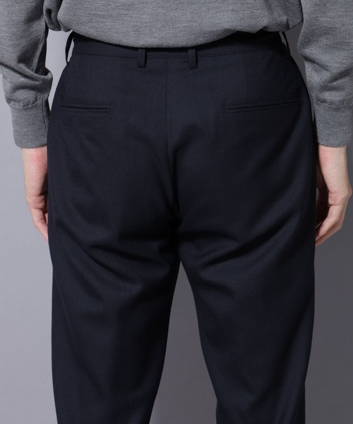 NANO universe（ナノユニバース）の「「N TROUSERS PREMIUM」RENU(R)ウール混洗えるサキソニーパンツ(セットアップ可)（スラックス・メンズ・ダークネイビー/ダークグレー・S/M/L）」の19枚目の写真