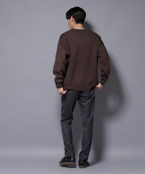 NANO universe（ナノユニバース）の「「N TROUSERS PREMIUM」RENU(R)ウール混洗えるサキソニーパンツ(セットアップ可)（スラックス・メンズ・ダークネイビー/ダークグレー・S/M/L）」の16枚目の写真