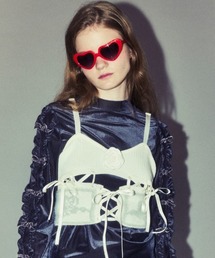 Candy Stripper | ROSE LACE UP KNIT ビスチェ(その他トップス)