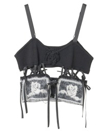 Candy Stripper | ROSE LACE UP KNIT ビスチェ(その他トップス)