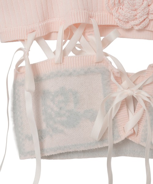 Candy Stripper（キャンディストリッパー）の「ROSE LACE UP KNIT ビスチェ（その他トップス・レディース・オフホワイト/ピンク/ブラック・FREE）」の15枚目の写真