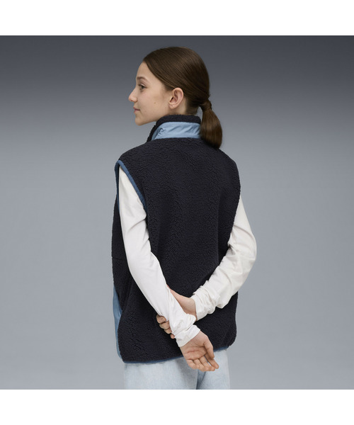 PUMA（プーマ）の「PUMA プーマ キッズ ハイブリッド シェルパ ベスト 120-160cm（ナイロンジャケット・キッズ・オフホワイト/ネイビー・130/120/140/160/150）」の11枚目の写真