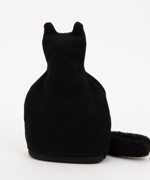 cache cache（カシュ カシュ）の「カシュカシュ cachecache / ネコ刺繍自立ポーチ（ポーチ・レディース・ホワイト/ブラック/グレー/ラベンダー・FREE）」の5枚目の写真