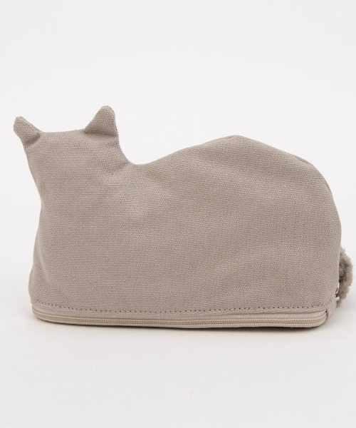 cache cache（カシュ カシュ）の「カシュカシュ cachecache / ネコ刺繍自立ポーチ（ポーチ・レディース・ホワイト/ブラック/グレー/ラベンダー・FREE）」の9枚目の写真