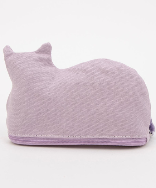 cache cache（カシュ カシュ）の「カシュカシュ cachecache / ネコ刺繍自立ポーチ（ポーチ・レディース・ホワイト/ブラック/グレー/ラベンダー・FREE）」の13枚目の写真