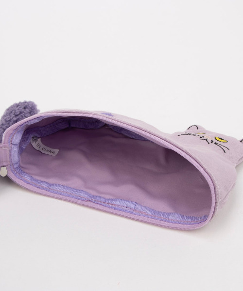 cache cache（カシュ カシュ）の「カシュカシュ cachecache / ネコ刺繍自立ポーチ（ポーチ・レディース・ホワイト/ブラック/グレー/ラベンダー・FREE）」の15枚目の写真