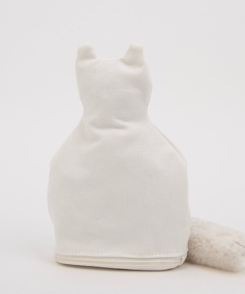 cache cache（カシュ カシュ）の「カシュカシュ cachecache / ネコ刺繍自立ポーチ（ポーチ・レディース・ホワイト/ブラック/グレー/ラベンダー・FREE）」の17枚目の写真