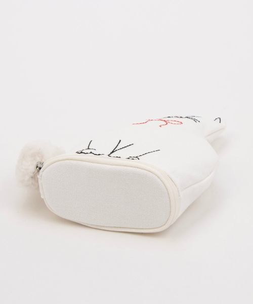 cache cache（カシュ カシュ）の「カシュカシュ cachecache / ネコ刺繍自立ポーチ（ポーチ・レディース・ホワイト/ブラック/グレー/ラベンダー・FREE）」の18枚目の写真