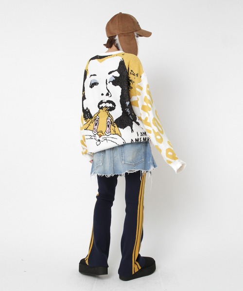 RNA（アールエヌエー）の「K2739 ブートレグジャカードセーター（ニット/セーター・レディース・オフホワイト/グレー・MEDIUM）」の9枚目の写真