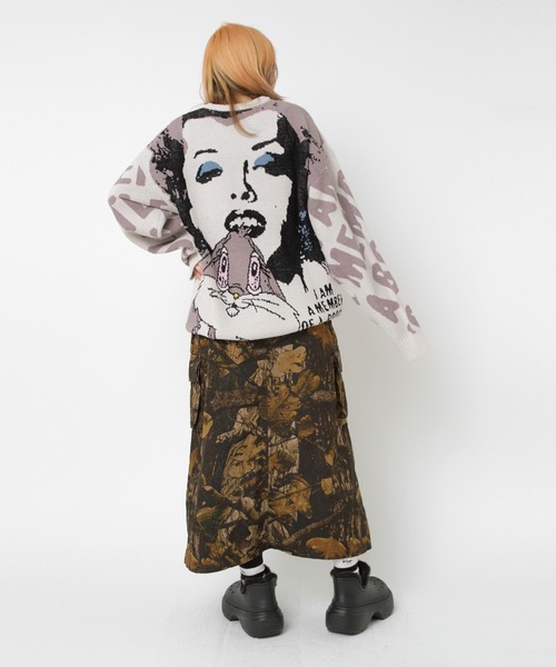 RNA（アールエヌエー）の「K2739 ブートレグジャカードセーター（ニット/セーター・レディース・オフホワイト/グレー・MEDIUM）」の12枚目の写真