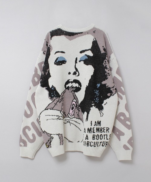 RNA（アールエヌエー）の「K2739 ブートレグジャカードセーター（ニット/セーター・レディース・オフホワイト/グレー・MEDIUM）」の18枚目の写真