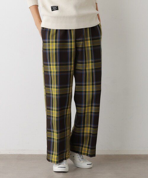 Dessin（デッサン）の「【ユニセックス/ウエストゴム】チェック柄パンツ（その他パンツ・レディース・ブラック系2/ブラウン系3・02/04）」の2枚目の写真