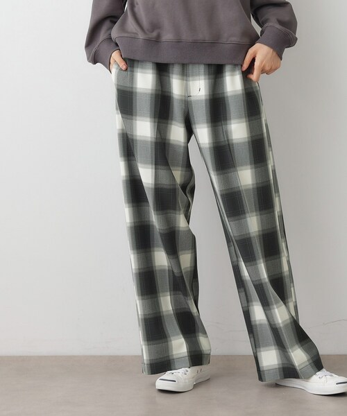 Dessin（デッサン）の「【ユニセックス/ウエストゴム】チェック柄パンツ（その他パンツ・レディース・ブラック系2/ブラウン系3・02/04）」の3枚目の写真