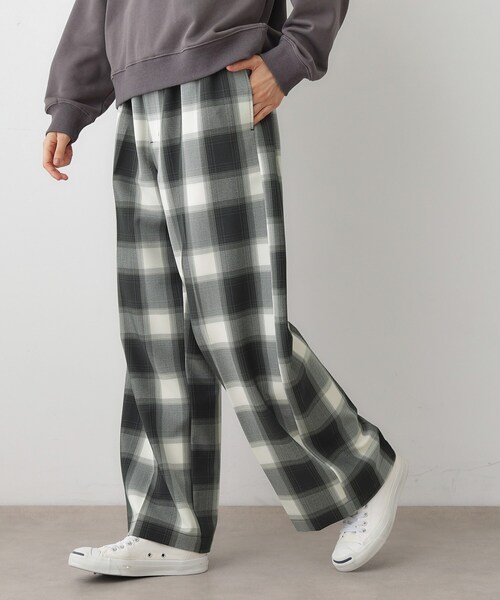Dessin（デッサン）の「【ユニセックス/ウエストゴム】チェック柄パンツ（その他パンツ・レディース・ブラック系2/ブラウン系3・02/04）」の4枚目の写真