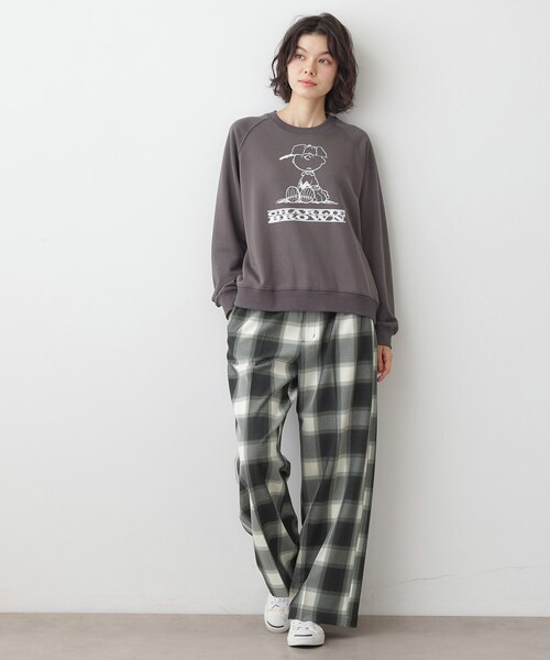 Dessin（デッサン）の「【ユニセックス/ウエストゴム】チェック柄パンツ（その他パンツ・レディース・ブラック系2/ブラウン系3・02/04）」の5枚目の写真