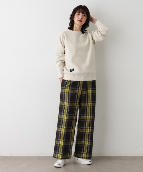 Dessin（デッサン）の「【ユニセックス/ウエストゴム】チェック柄パンツ（その他パンツ・レディース・ブラック系2/ブラウン系3・02/04）」の9枚目の写真