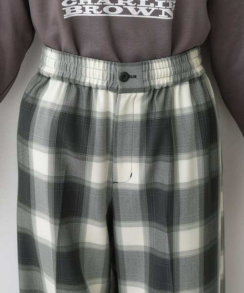 Dessin（デッサン）の「【ユニセックス/ウエストゴム】チェック柄パンツ（その他パンツ・レディース・ブラック系2/ブラウン系3・02/04）」の14枚目の写真