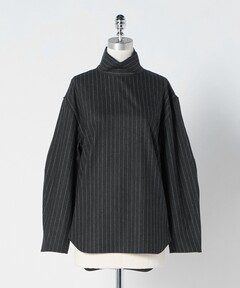 セール】ウールポプリンメルトン ハイネックロングジレ（ベスト）｜DES