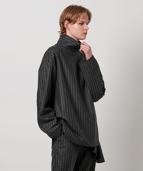 LOEFF（ロエフ）の「＜LOEFF＞ポプリン タートルネック プルオーバー（その他トップス・レディース・ダークグレー/グレー系・0/1）」の4枚目の写真