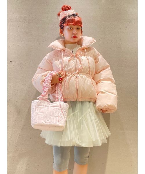 USAGI ONLINE/ZOZOTOWN限定】ナイロンリボンショートパディング