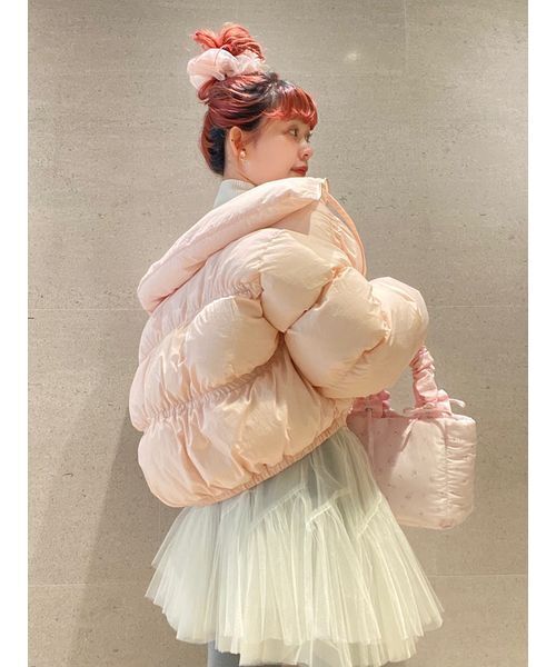 USAGI ONLINE/ZOZOTOWN限定】ナイロンリボンショートパディング